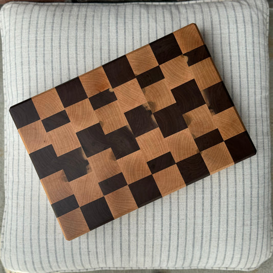 End Grain Maple and Walnut Board