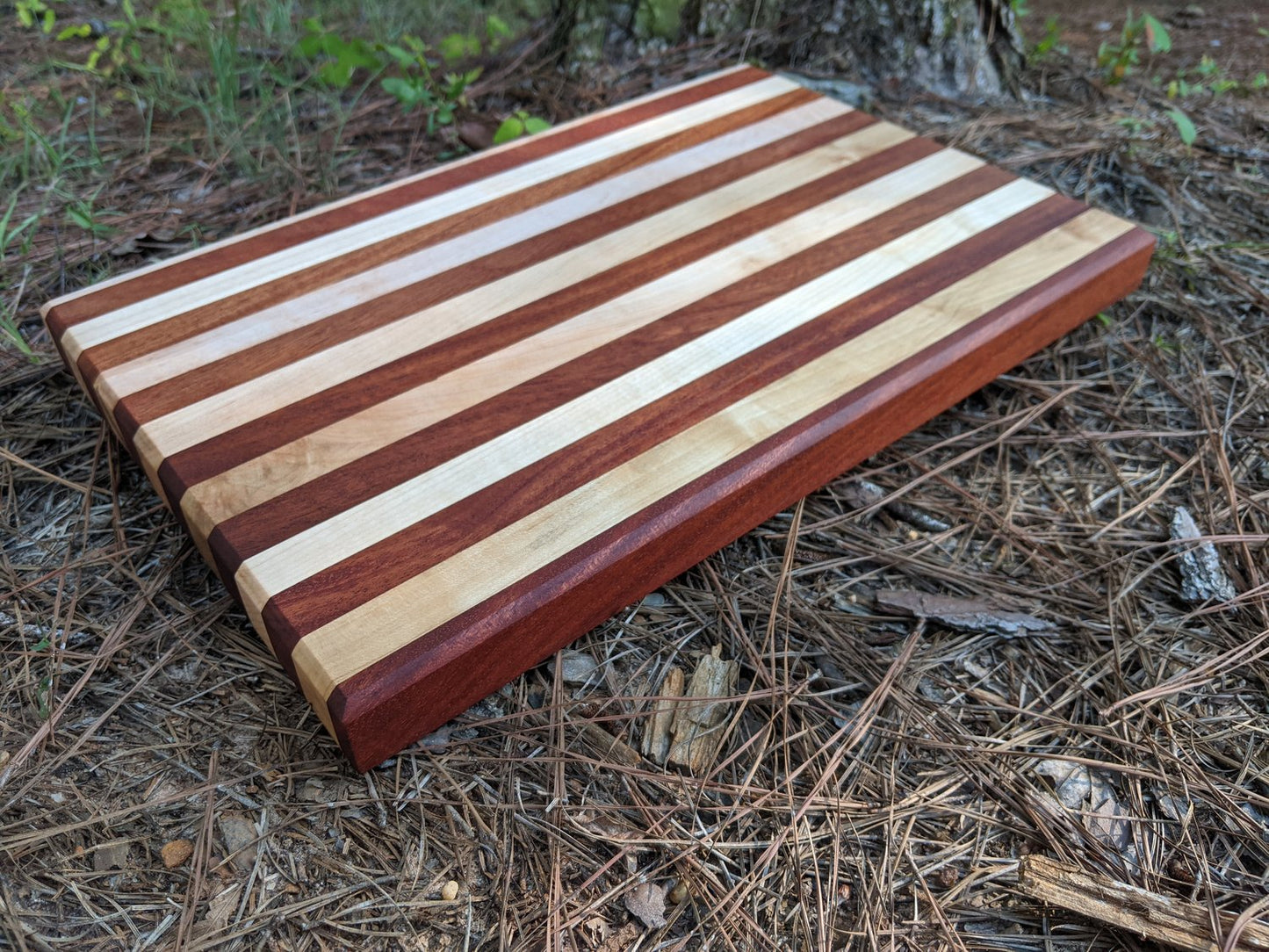 Striped Edge Grain Cutting Board