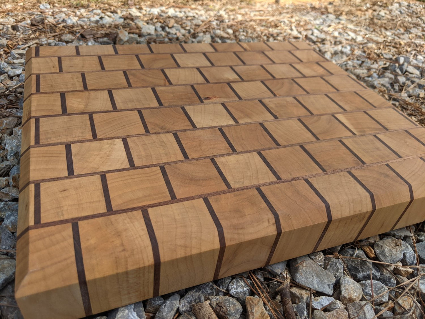 Brick Pattern End Grain Cutting Board