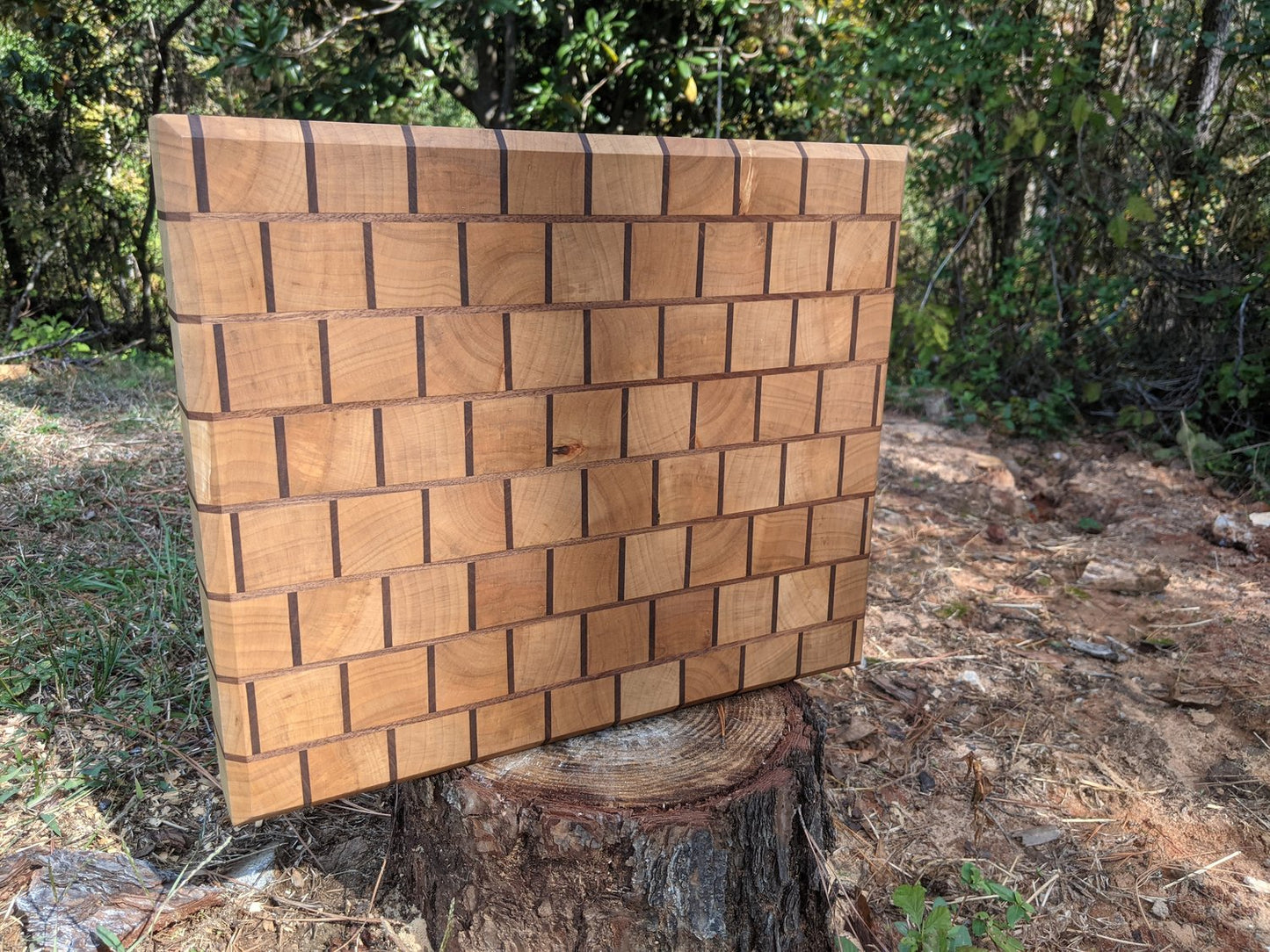 Brick Pattern End Grain Cutting Board