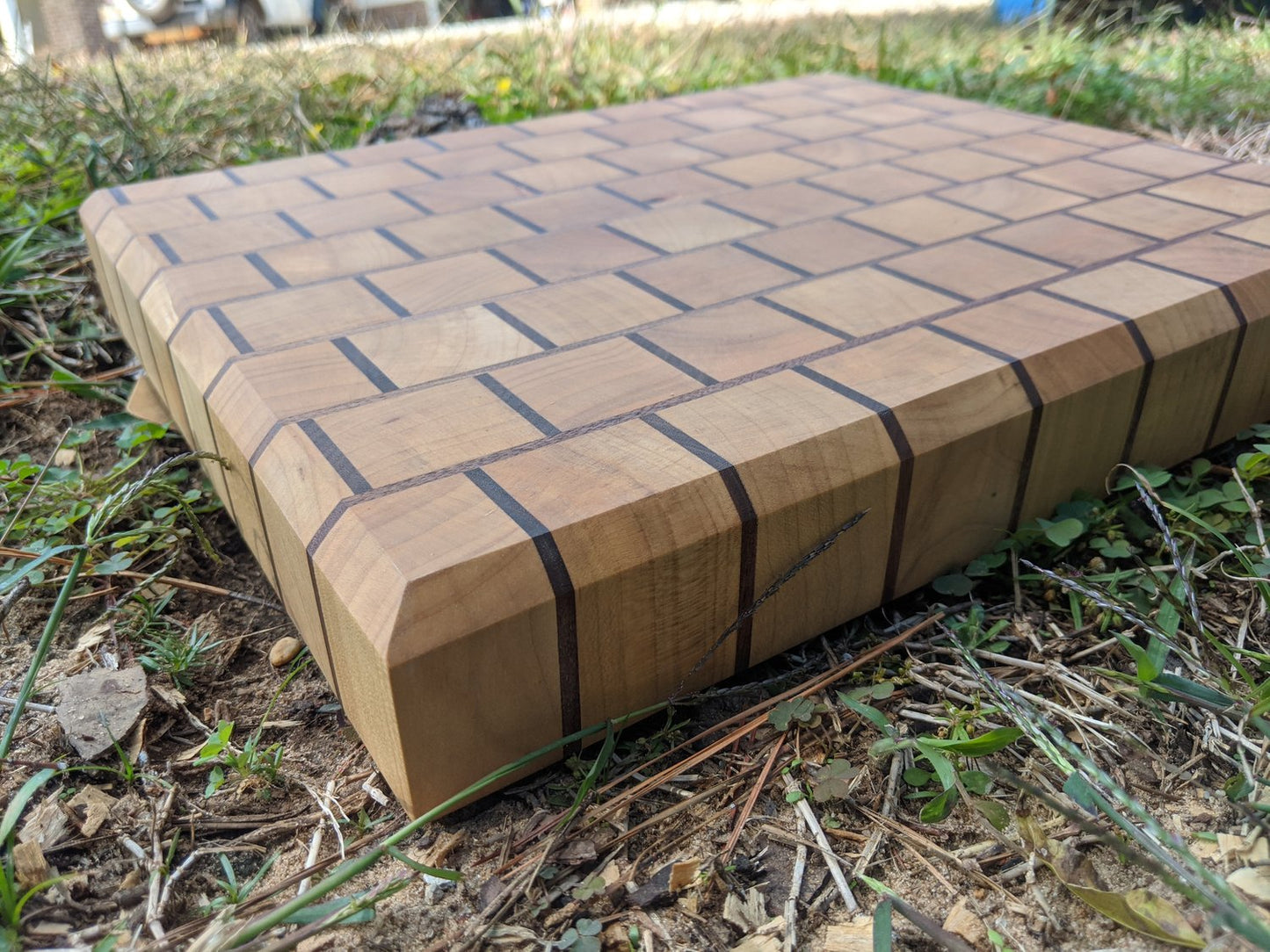 Brick Pattern End Grain Cutting Board