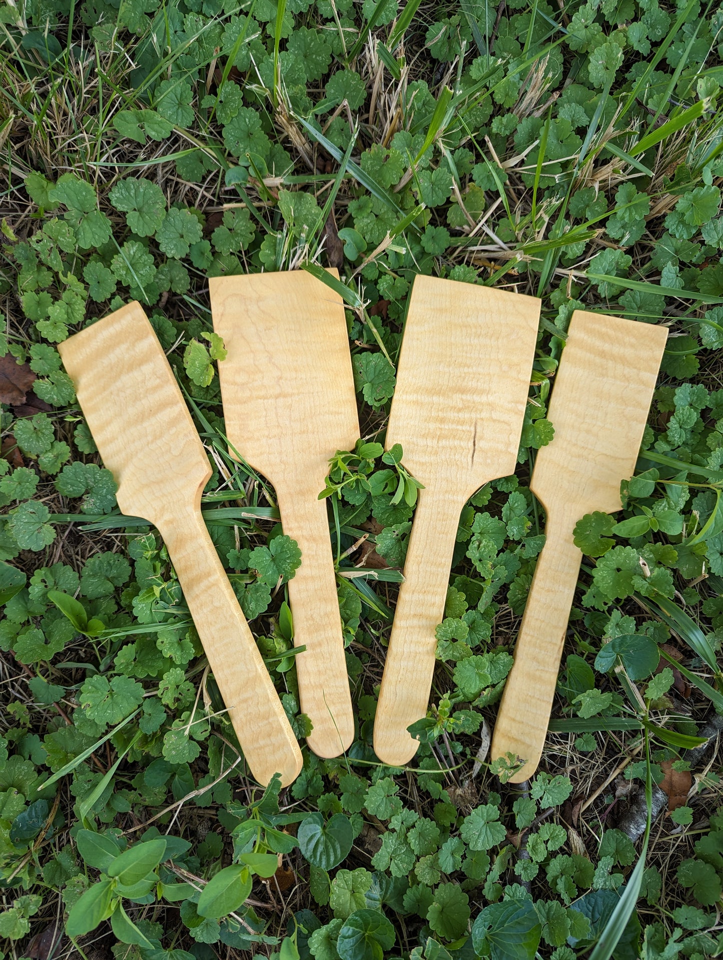 Curly Maple Spatula Set